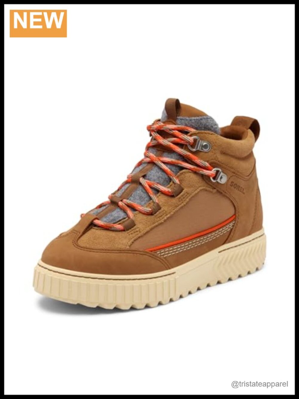 Women's Waterproof Hiking Boots Mid-Calf Lace-Up Leather Suede Nylon